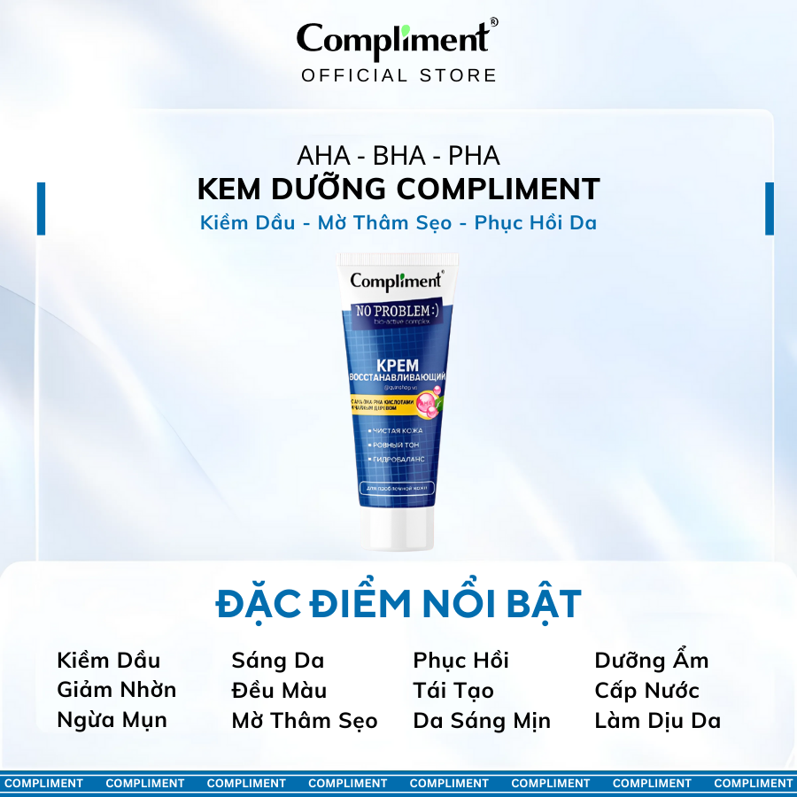 Mô tả Kem Dưỡng Da Compliment Hỗ Trợ Mờ Thâm Giảm Nám, Đốm Nâu Tàn Nhang Và Giúp Da Trắng Sáng, Đều Màu - 1