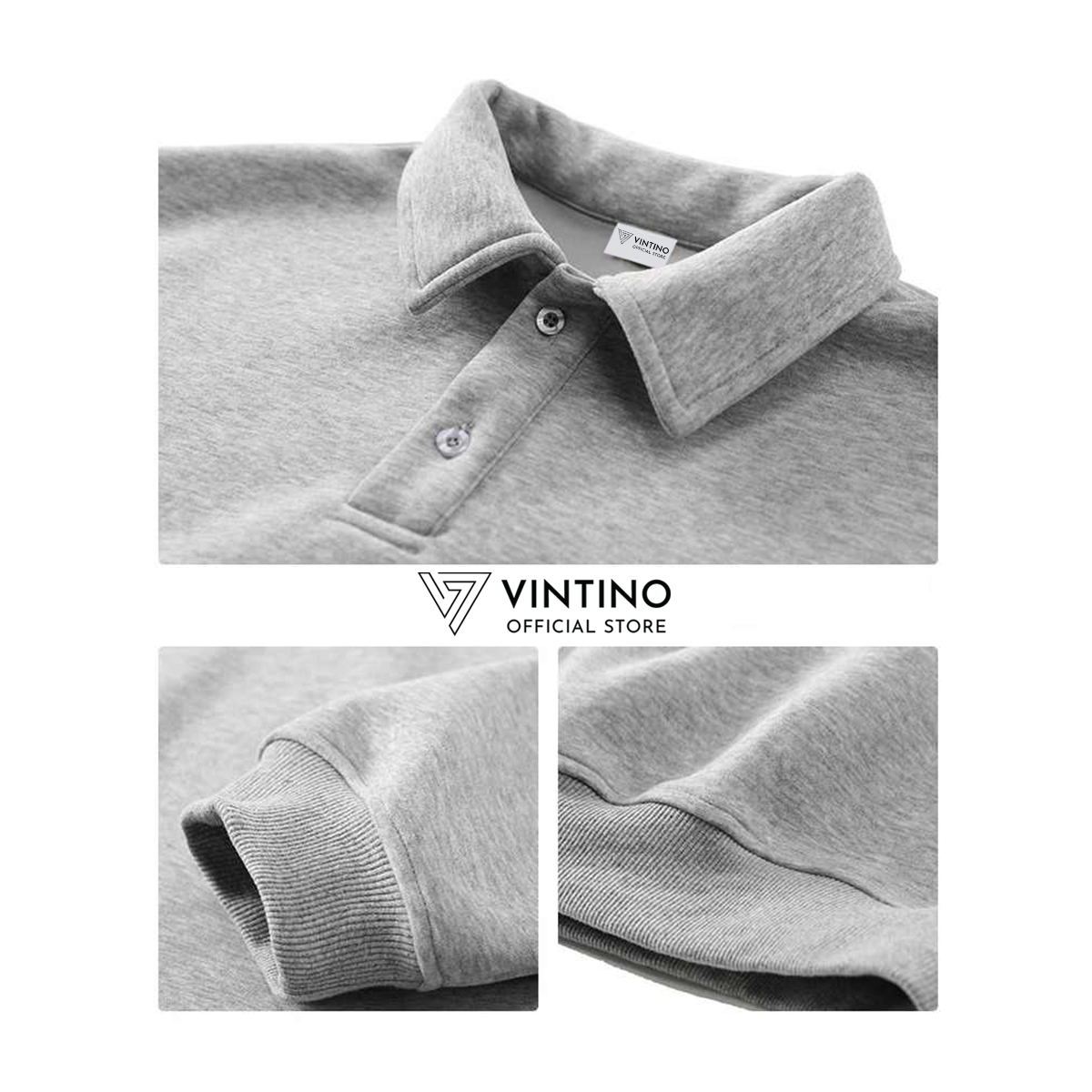 Áo Sweeter Polo Form Suông VINTINO Dài Tay Cổ Bẻ Cho Nam Nữ Mùa Đông ...