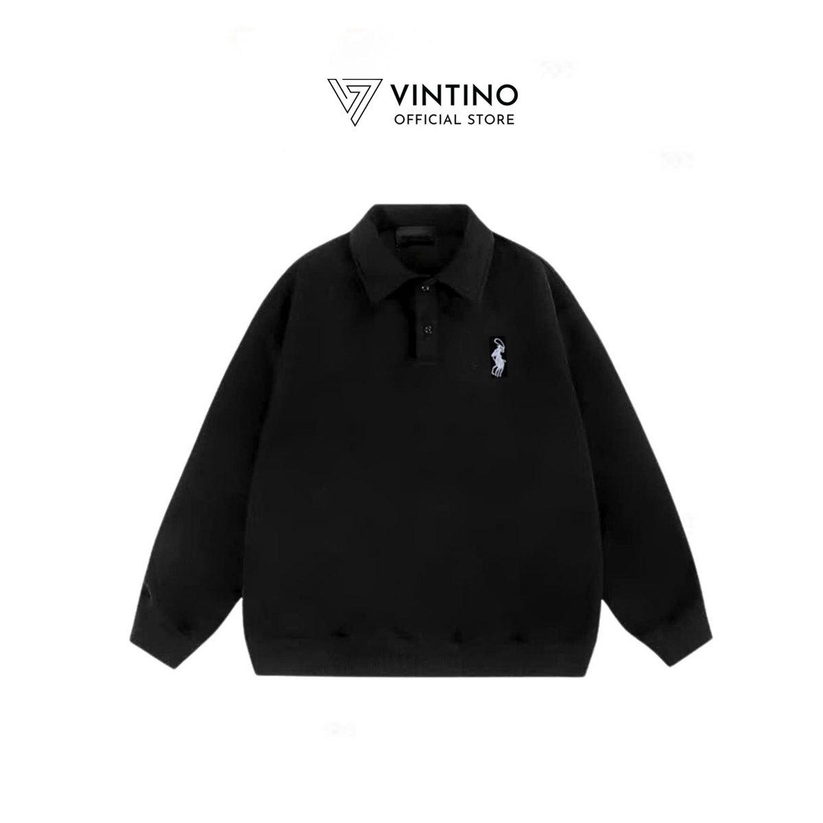 Áo Sweeter Polo Form Suông VINTINO Dài Tay Cổ Bẻ Cho Nam Nữ Mùa Đông ...