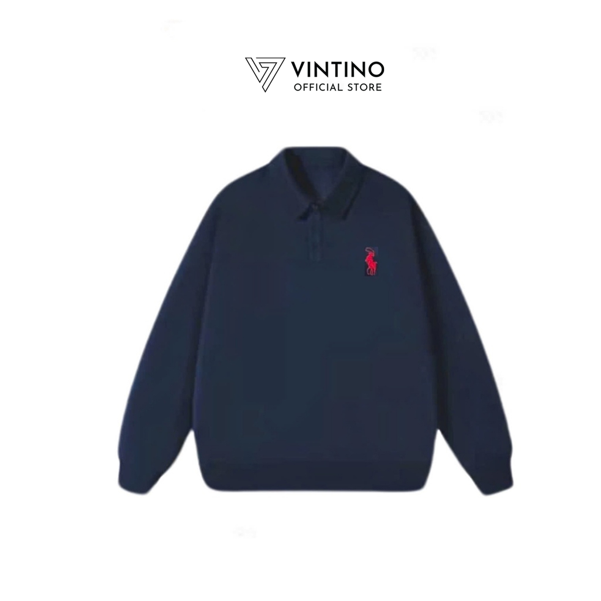 Áo Sweeter Polo Form Suông VINTINO Dài Tay Cổ Bẻ Cho Nam Nữ Mùa Đông ...