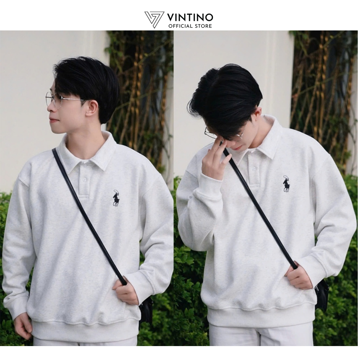 Áo Sweeter Polo Form Suông VINTINO Dài Tay Cổ Bẻ Cho Nam Nữ Mùa Đông ...