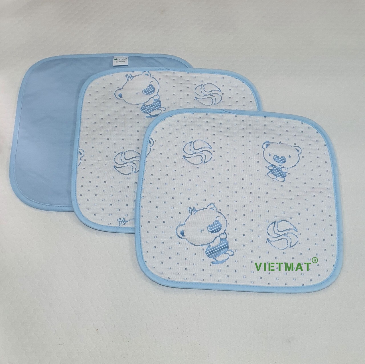 Mô tả 3 tấm lót chống thấm cho bé Vietmat kích thước 30x30cm lót mông mềm êm, siêu hút nước - 2