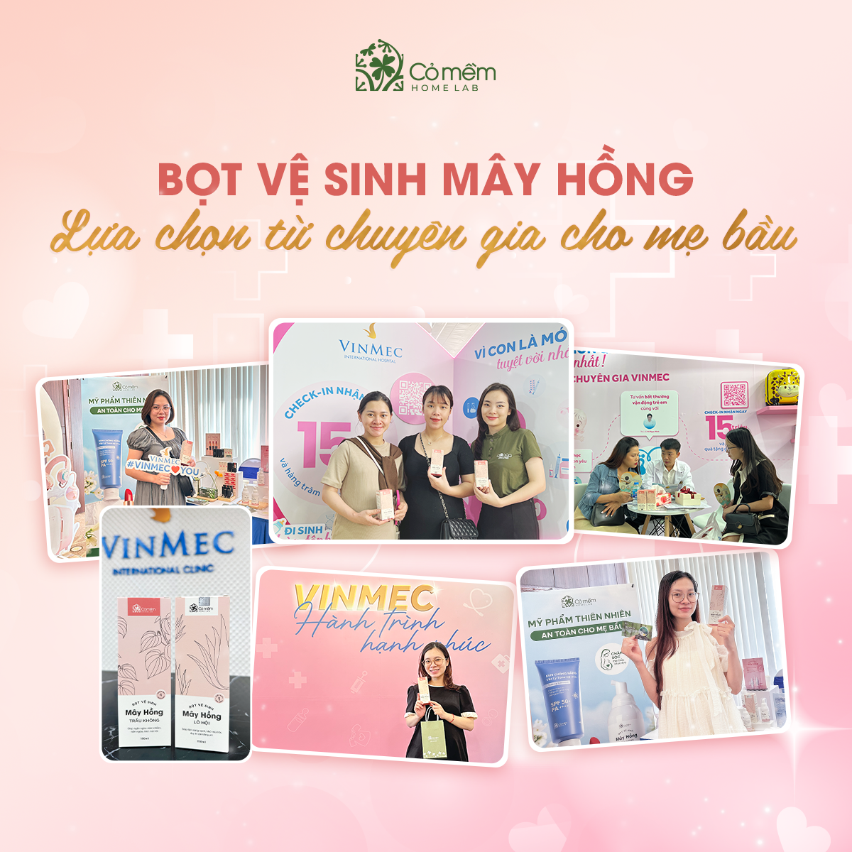 Mô tả Dung Dịch Vệ Sinh Mây Hồng - Dạng Bọt Tinh Chất Trầu Không - Giảm Ngứa, Ngừa Viêm, Khử Mùi - Cỏ Mềm 150ml - 3