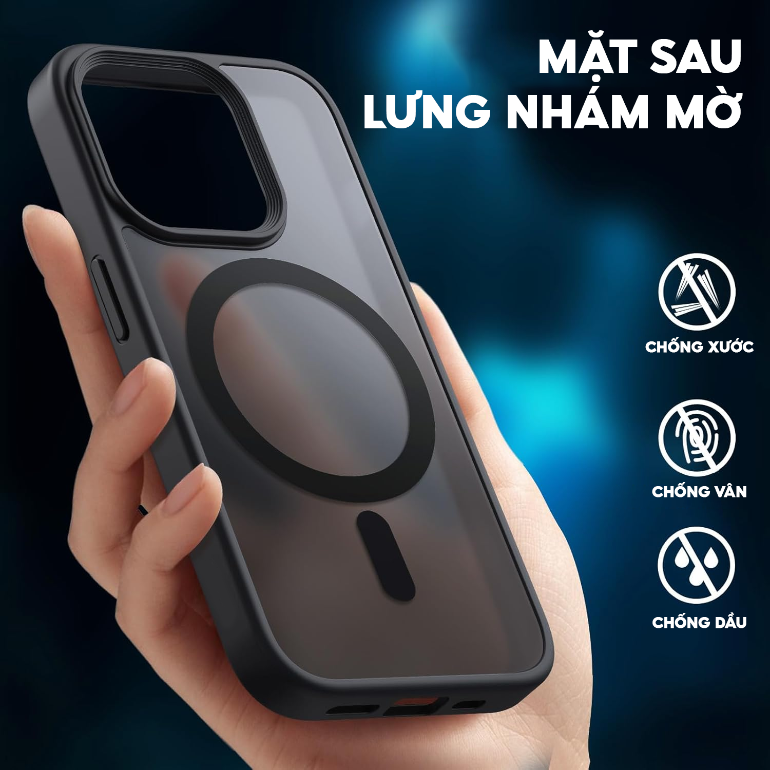 Mô tả 𝗖𝗢𝗠𝗕𝗢 - Ốp LIKGUS Nhám Sạc Không Dây, Chống Sốc, Chống Vân Tay + Kính Cường Lực Chống Nhìn Trộm + Bảo Vệ Camera - 2