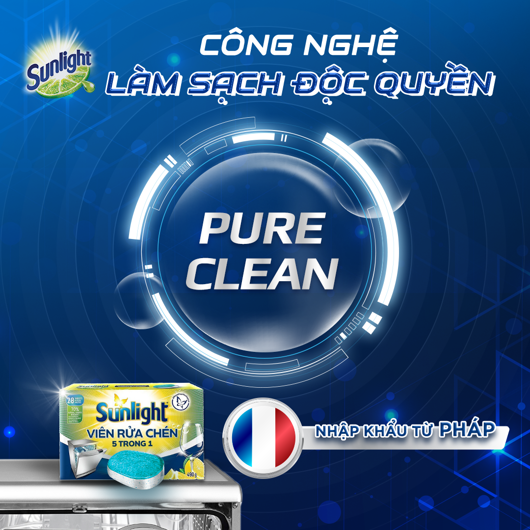 Mô tả Combo 6 Hộp Viên Rửa Chén Bát Sunlight 5 in 1 Dành Cho Máy Rửa Chén (28 Viên/Hộp) - 3