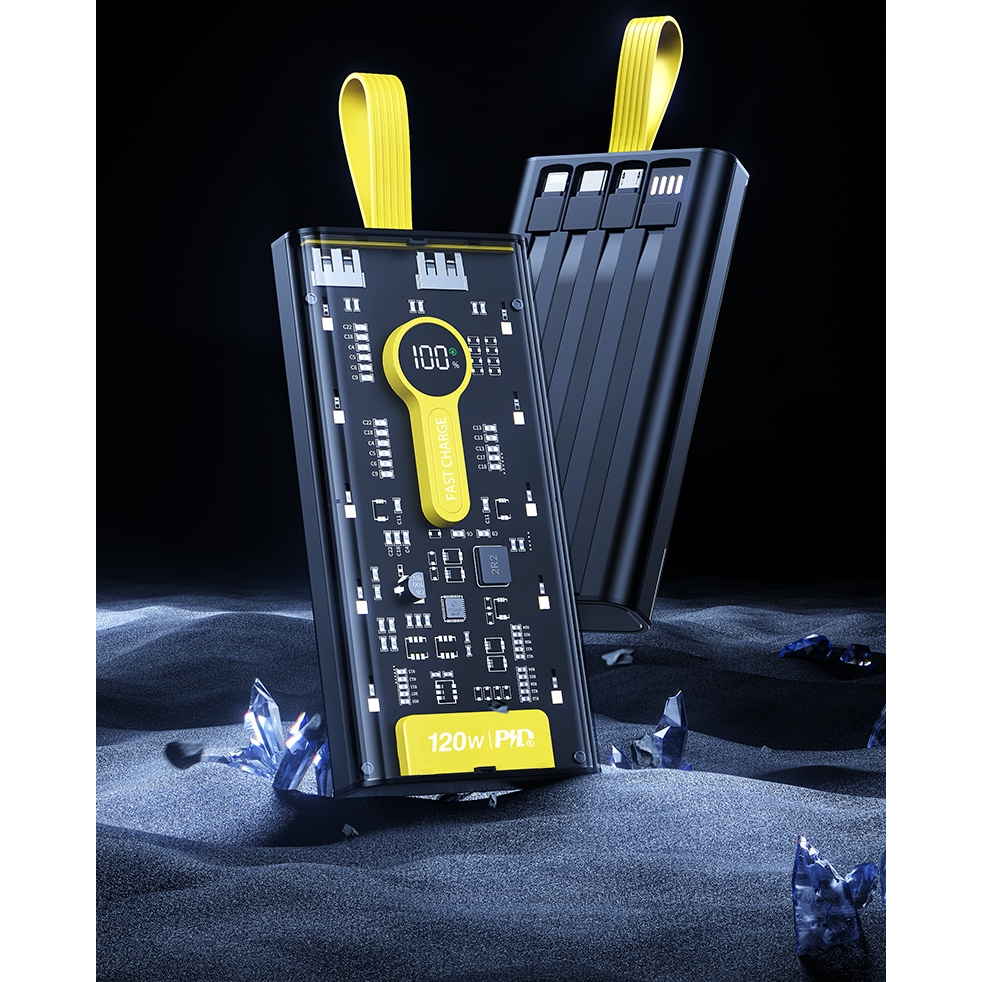 Mô tả Sạc Dự Phòng 120W 30000mAh Trong Suốt Tích Hợp 4 Cổng Sạc Tiện Lợi Sạc Siêu Nhanh Có Đèn LED - 2