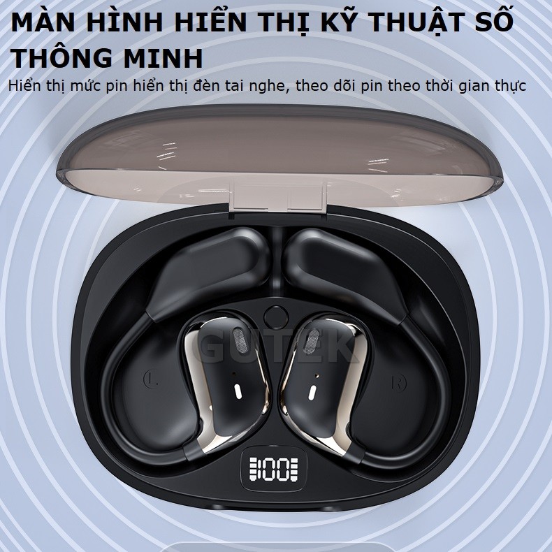 Mô tả Tai Nghe Bluetooth Không Dây Cài Tai Điện Thoại Bluetooth 5.4 Chống Nước Hifi Micro Khử Tiếng Ồn - Gutek JM15 - 4