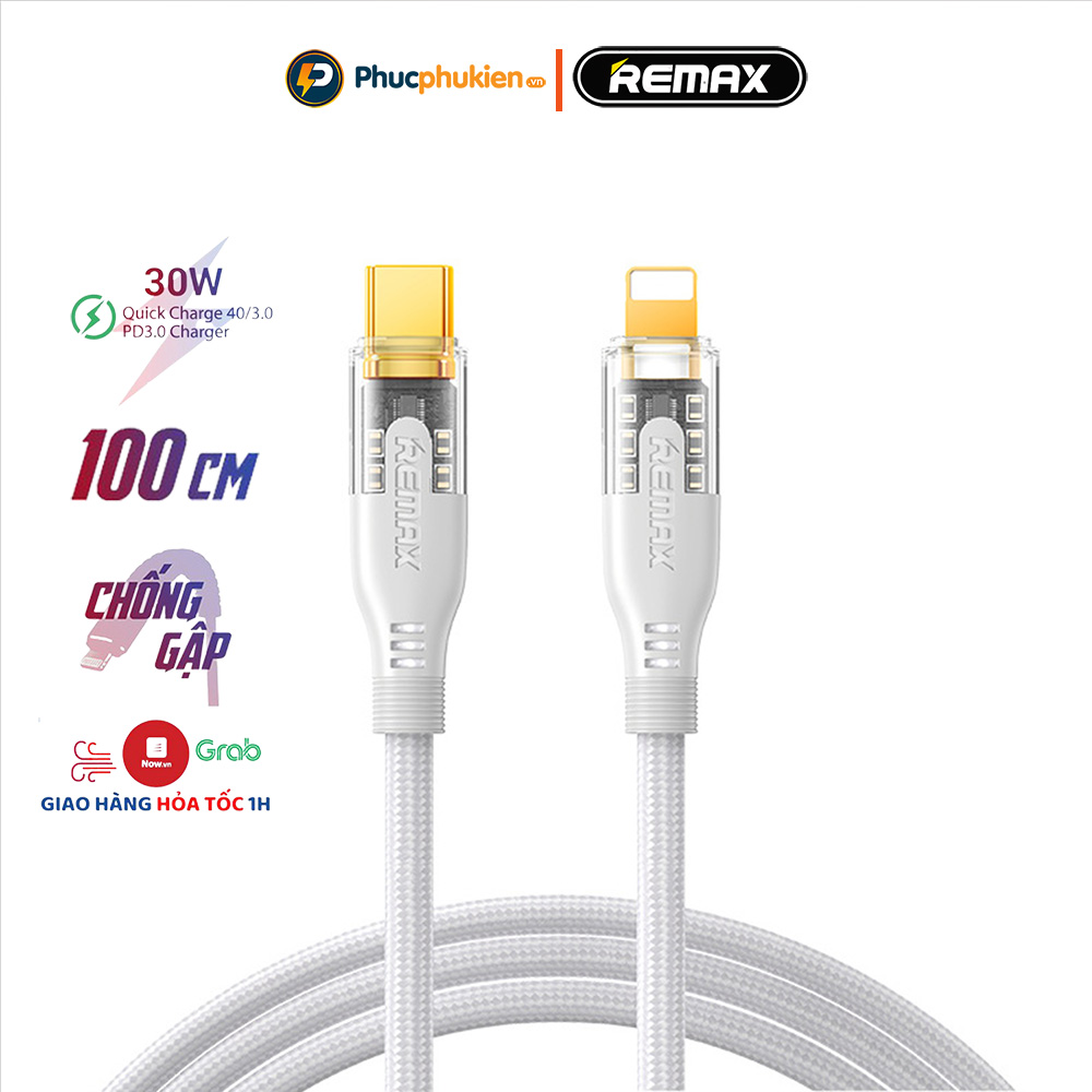 Mô tả Dây sạc nhanh 30w Type C to L Remax C171 cho 14 Pro max trở xuống - Phúc Phụ Kiện Bảo hành 12 tháng - 3