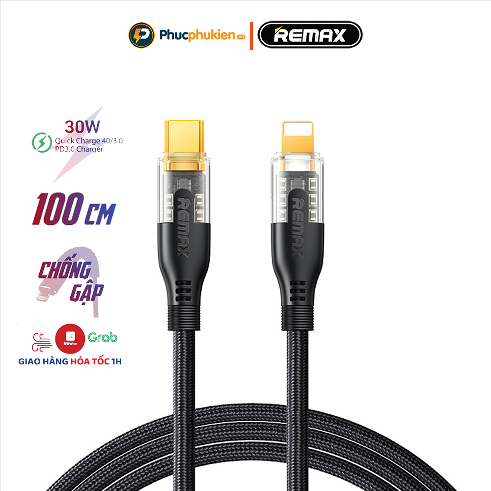 Mô tả Dây sạc nhanh 30w Type C to L Remax C171 cho 14 Pro max trở xuống - Phúc Phụ Kiện Bảo hành 12 tháng - 4