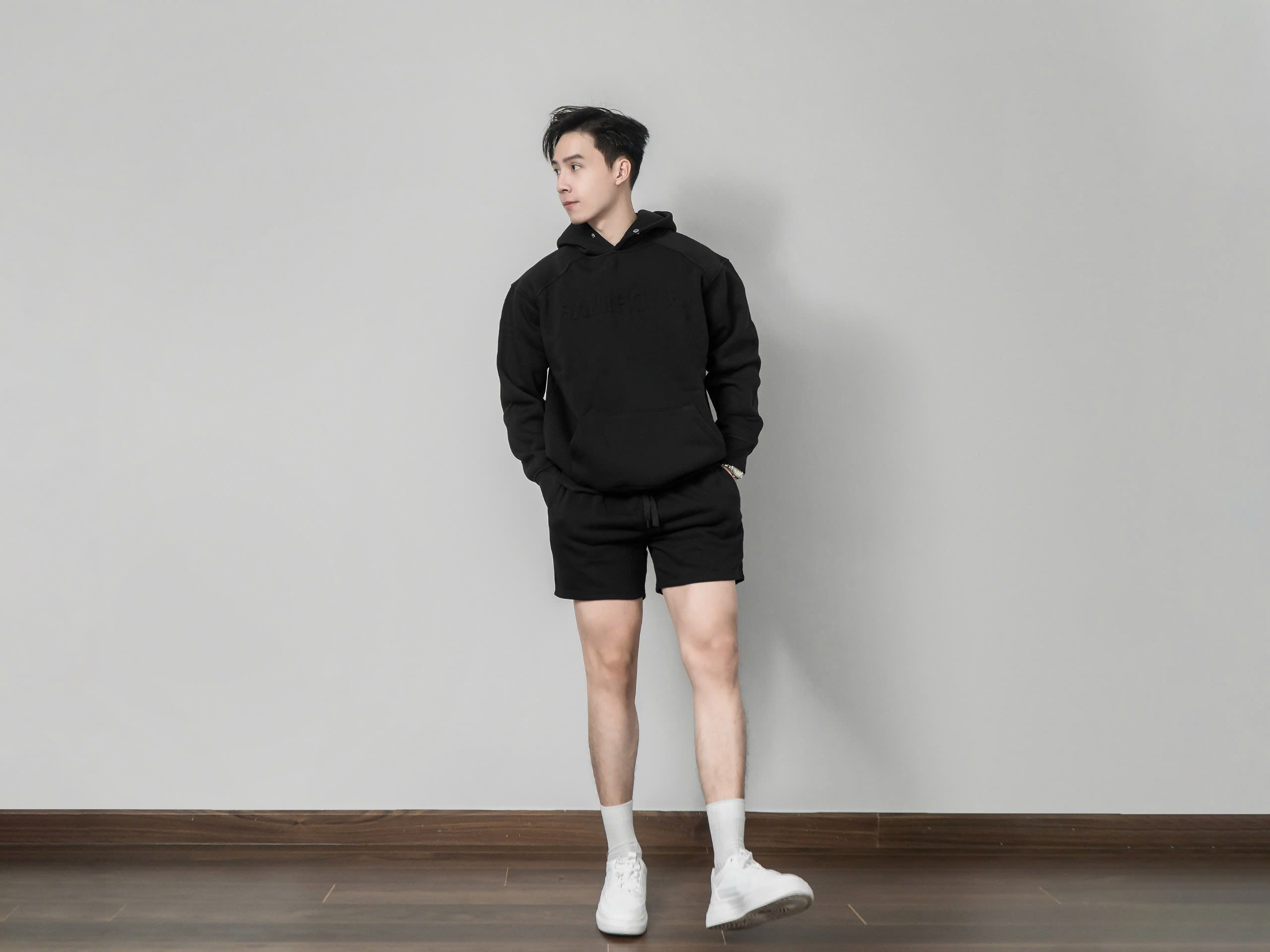 Mô tả Quần short thể thao nam basic BAMIHOME chất vải nỉ chân cua khô thoáng, thoải mái QN08 - 4