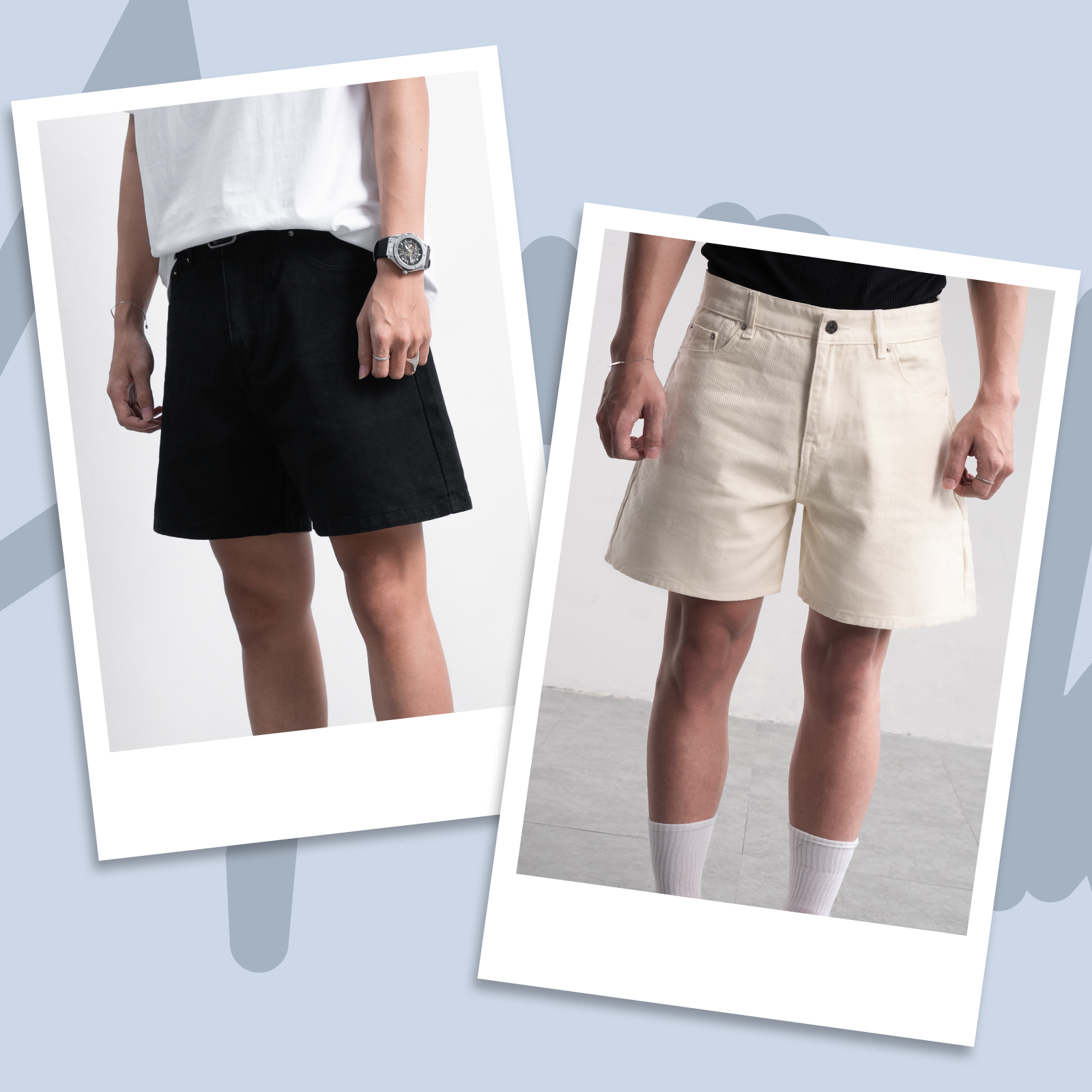Phom dáng quần short jean CAPMAN POKER