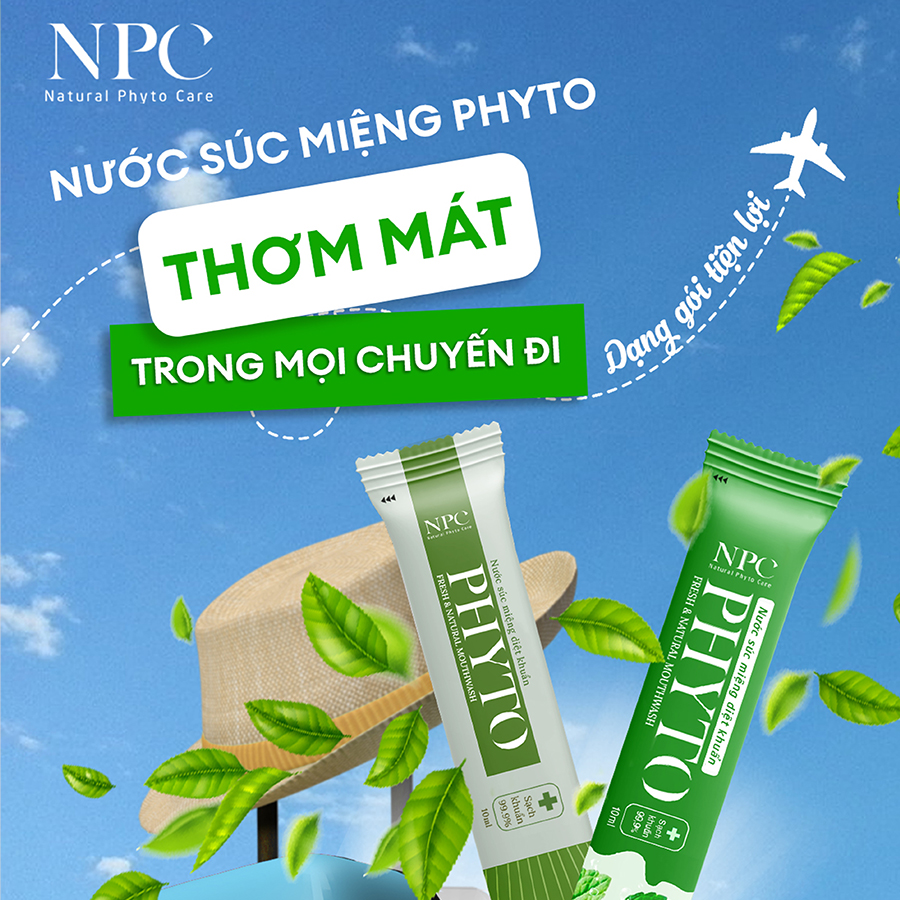 Mô tả COMBO 5-20 gói súc miệng Phyto làm sạch khử hôi miệng, tinh dầu cam 10ml/gói - NPC PHAR - 3