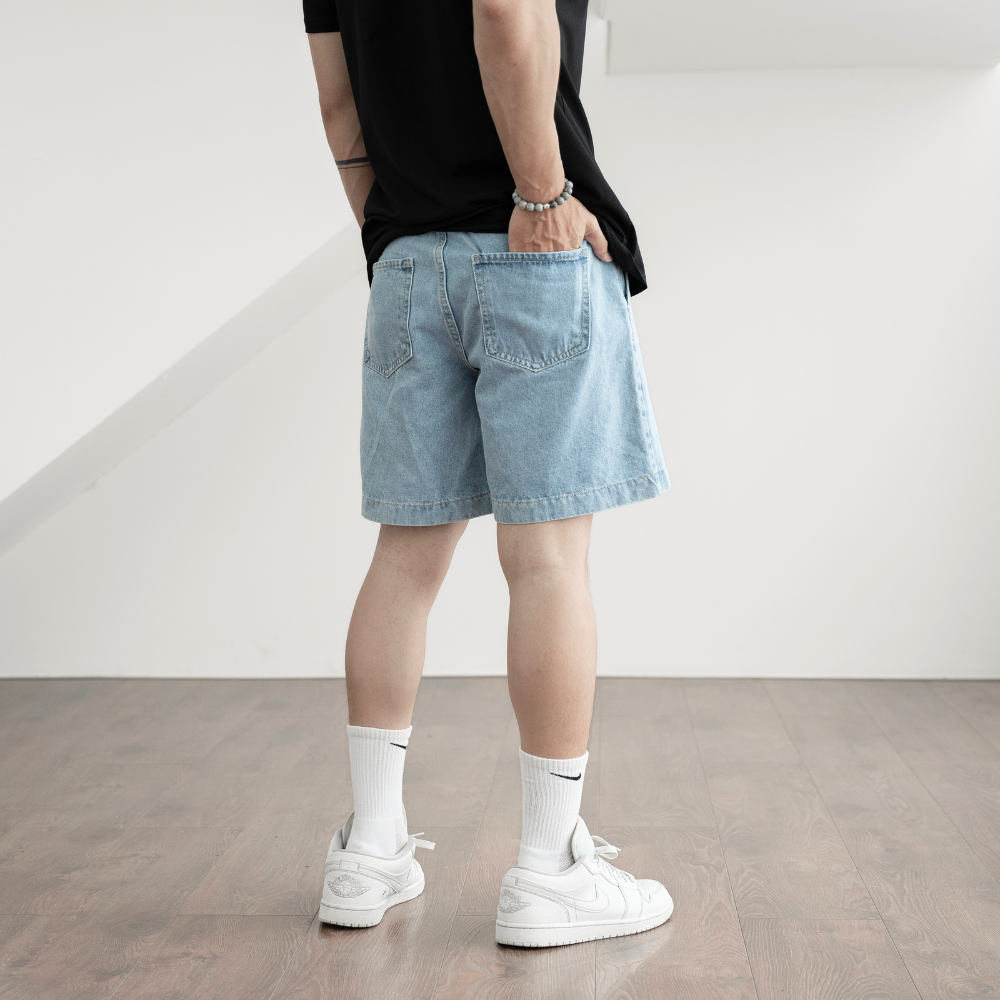 Mô tả Quần short jeans nam cao cấp BAMIHOME quần đùi Jean vải dày đẹp không bay màu dễ phối đồ QJ03 - 4