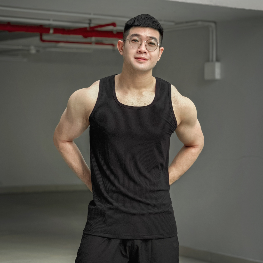 Mô tả Áo ba lỗ nam vải thun gân co giãn BAMIHOME áo tanktop nam tập gym thoáng mát sát nách ATT05 - 5