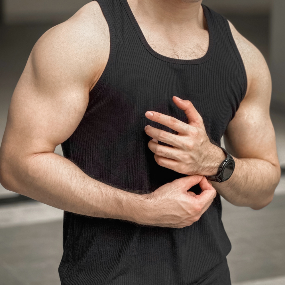 Mô tả Áo ba lỗ nam vải thun gân co giãn BAMIHOME áo tanktop nam tập gym thoáng mát sát nách ATT05 - 7