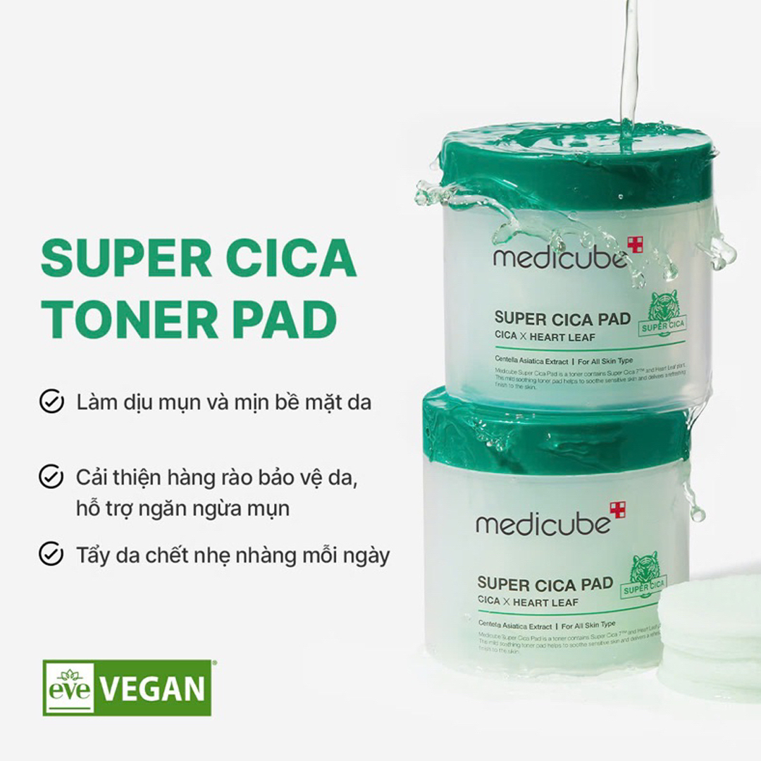 Mô tả Toner Pad Dịu Da Nhạy Cảm Medicube Super Cica Pad (Vegan) 150g/70 miếng - 2