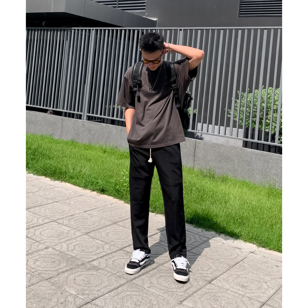 Mô tả Quần baggy ống suông nam BAMI HOME chất liệu vải poly 2 da cogiãn tốt thoáng mát QBG03 - 6