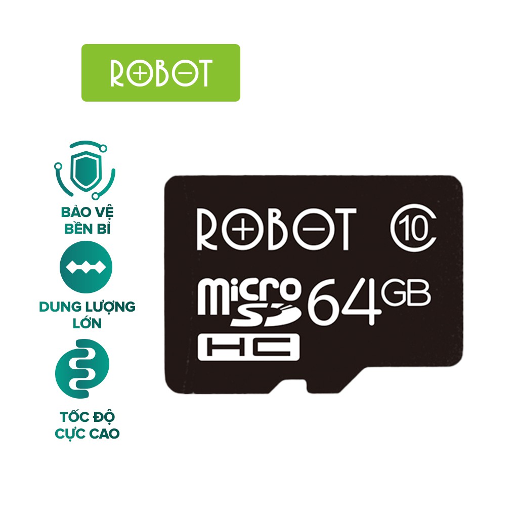 Mô tả Thẻ Nhớ Micro SD ROBOT TF Card 16GB/ 32GB/ 64GB - Dành Cho Nhiều Loại Thiết Bị Camera, Laptop, Loa, Điện Thoại - 1
