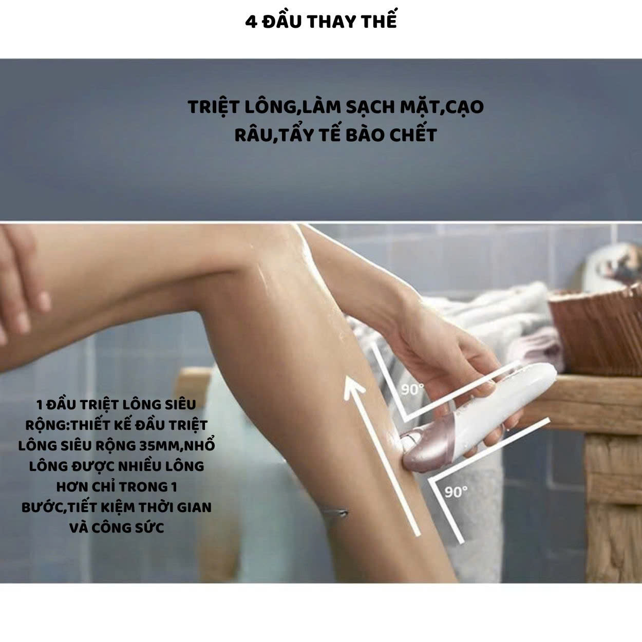 Mô tả Máy cạo tỉa lông toàn thân ENZO 5842, chăm sóc da massge mặt, Bảo hành 5 năm đổi mới - 2
