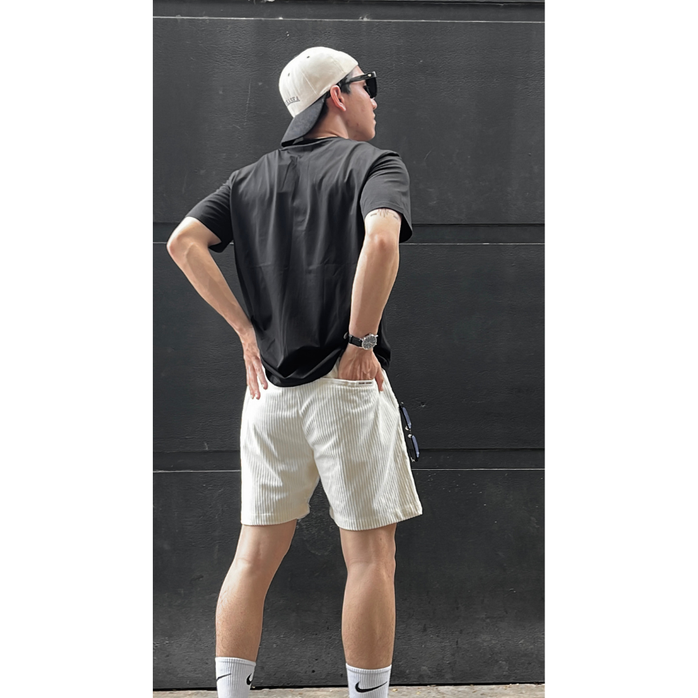 Mô tả Quần short nhung tăm Nam Nữ BAMI HOME cao cấp form regular năng động thoải mái QNG02 - 2