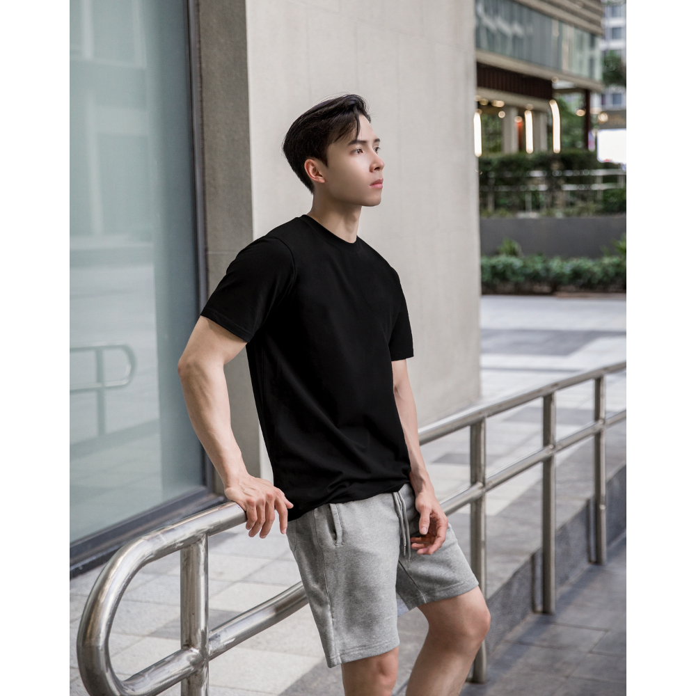 Mô tả Quần short nỉ cao cấp BAMI HOME phong cách unisex có lai và dây rút dễ phối đồ QN02 - 3