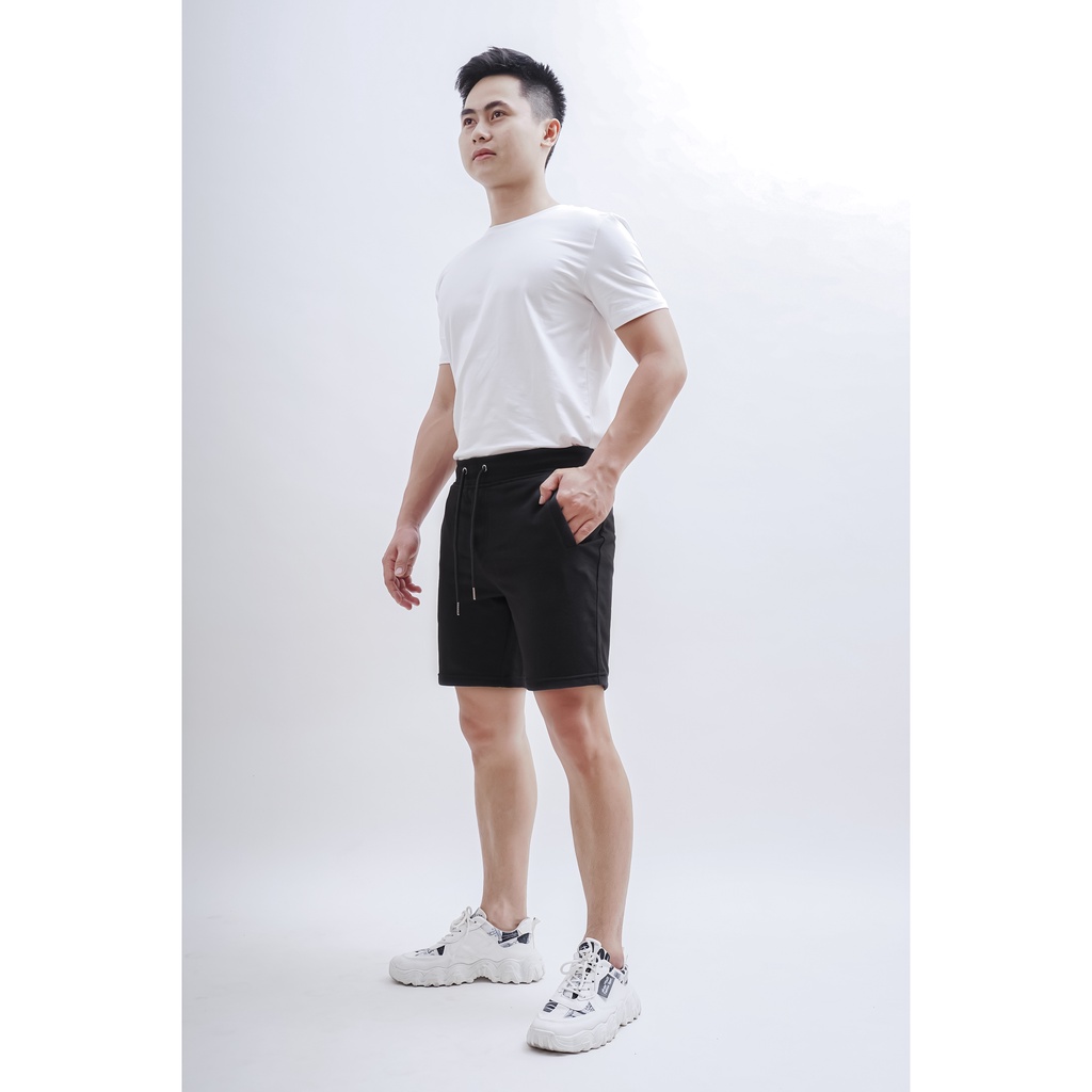 Mô tả Quần short nỉ cao cấp BAMI HOME phong cách unisex có lai và dây rút dễ phối đồ QN02 - 4