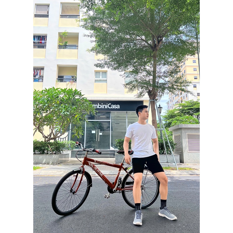 Mô tả Quần short nỉ cao cấp BAMI HOME phong cách unisex có lai và dây rút dễ phối đồ QN02 - 5