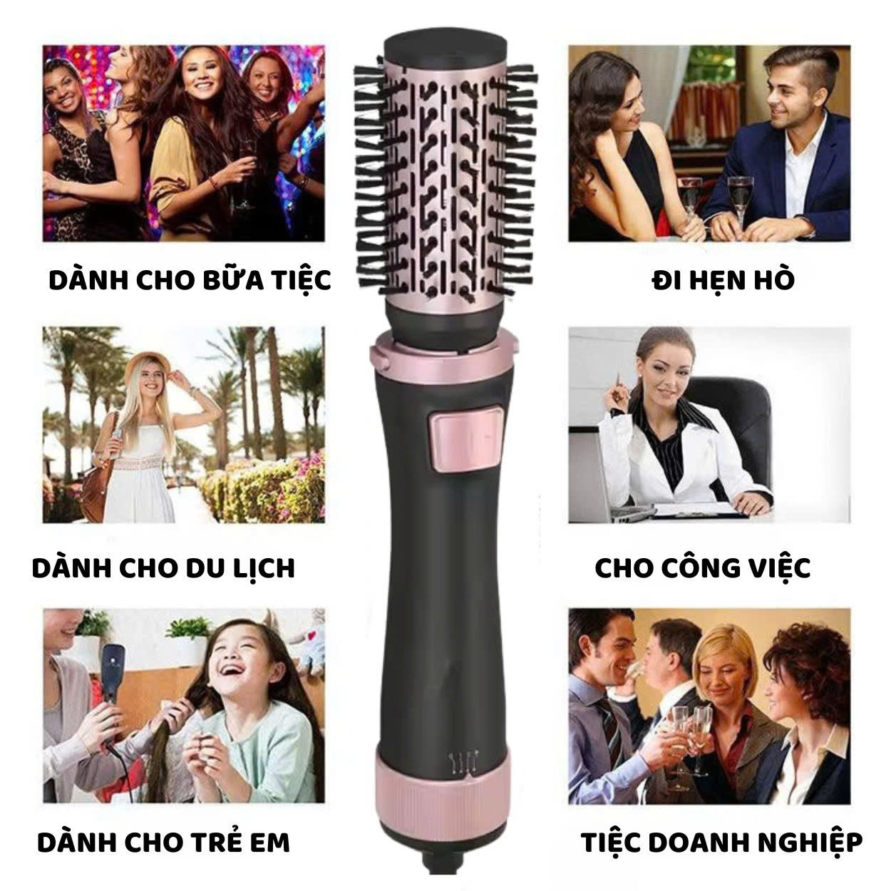 Mô tả Lược điện chải tóc ENZO 756, lược điện uốn cụp tạo kiểu đa năng, bảo hành 5 năm - 3
