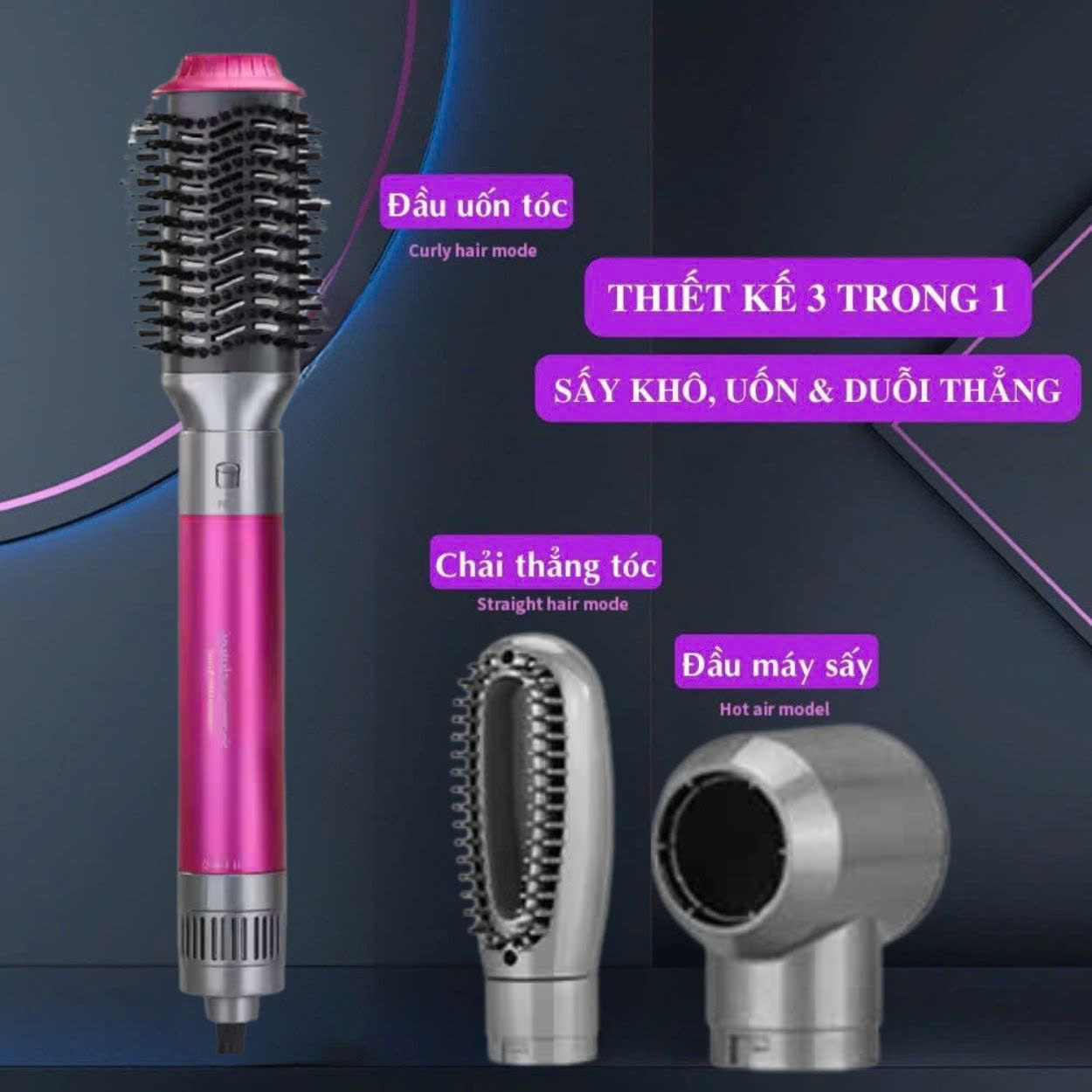 Mô tả Lược điện tạo kiểu tóc ENZO 4133, 4144 lược chải tóc ion âm 6 trong 1, Bảo Hành 5 Năm - 5