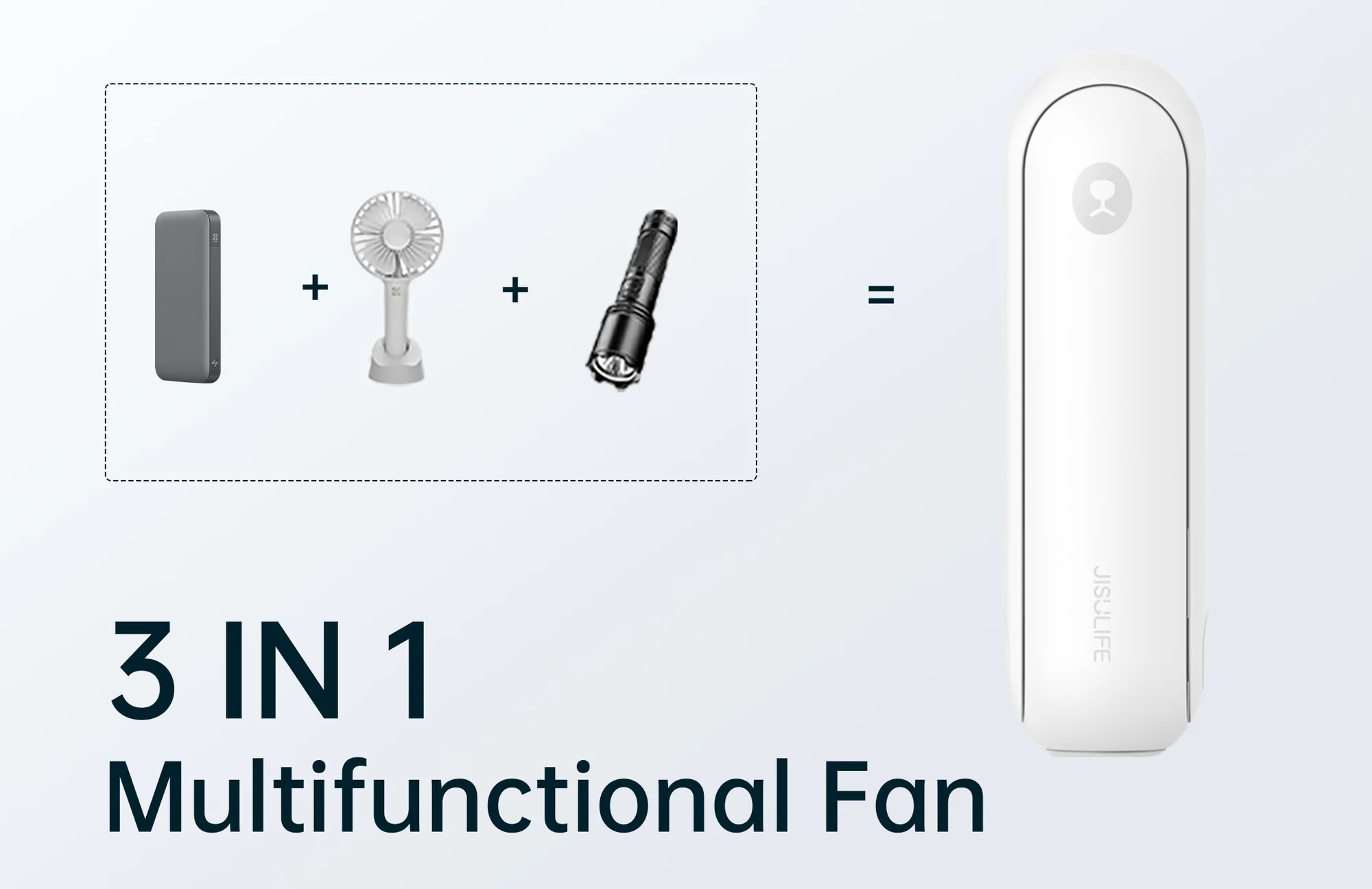 Mô tả Quạt Cầm Tay 3 in 1 JISULIFE F8X Plus 4500mAh Tích Hợp Sạc Dự Phòng - Đèn Pin Siêu Sáng Bảo Hành 12 tháng - 2