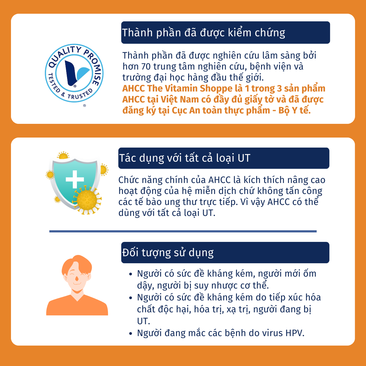 Mô tả Viên Uống Tăng Sức Đề Kháng & Tế Bào Miễn Dịch The Vitamin Shoppe AHCC 1000MG 60 viên - 3