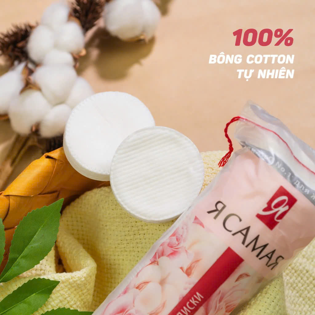 Mô tả Bông dùng cho máy tẩy trang nhập khẩu Nga RCAMAR 100% Cotton cao cấp đi kèm máy rửa mặt - 1