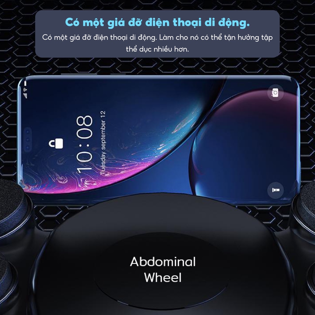 Mô tả Tặng tấm lót [RW100-RW099] - Dụng cụ tập bụng 4 bánh ,Con lăn cao cấp đa năng  hỗ trợ thon gọn - 10