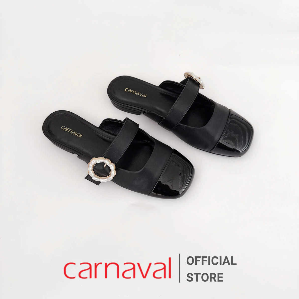 Mô tả Dép Sục Nữ Carnaval Thiết Kế Quai Ngang Đính Hoa Siêu Xinh Kết Hợp Hai Màu - VS100 - 2