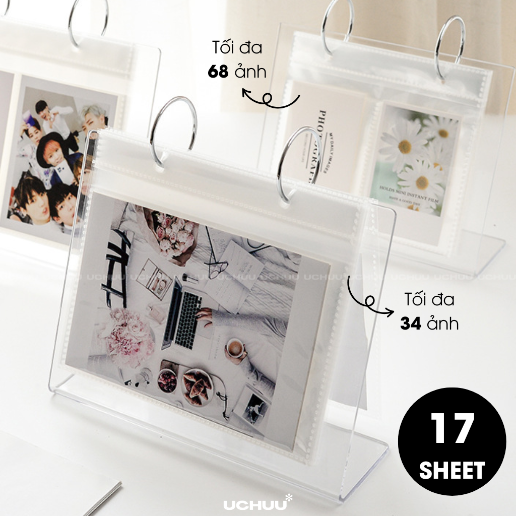 Album Ảnh Lật Để Bàn UCHUU Binder Sổ Trưng Bày Card Bo Góc, Sticker ...