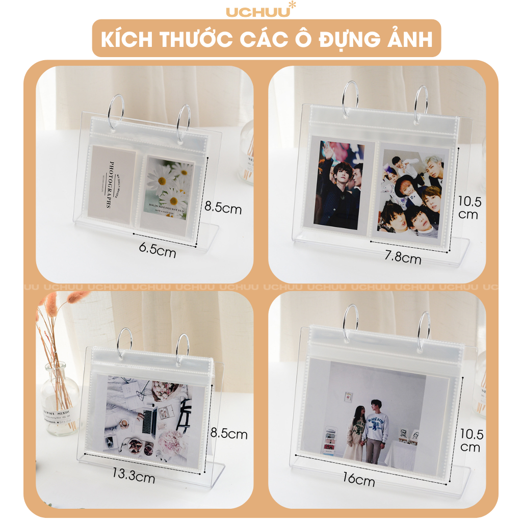 Album Ảnh Lật Để Bàn UCHUU Binder Sổ Trưng Bày Card Bo Góc, Sticker ...