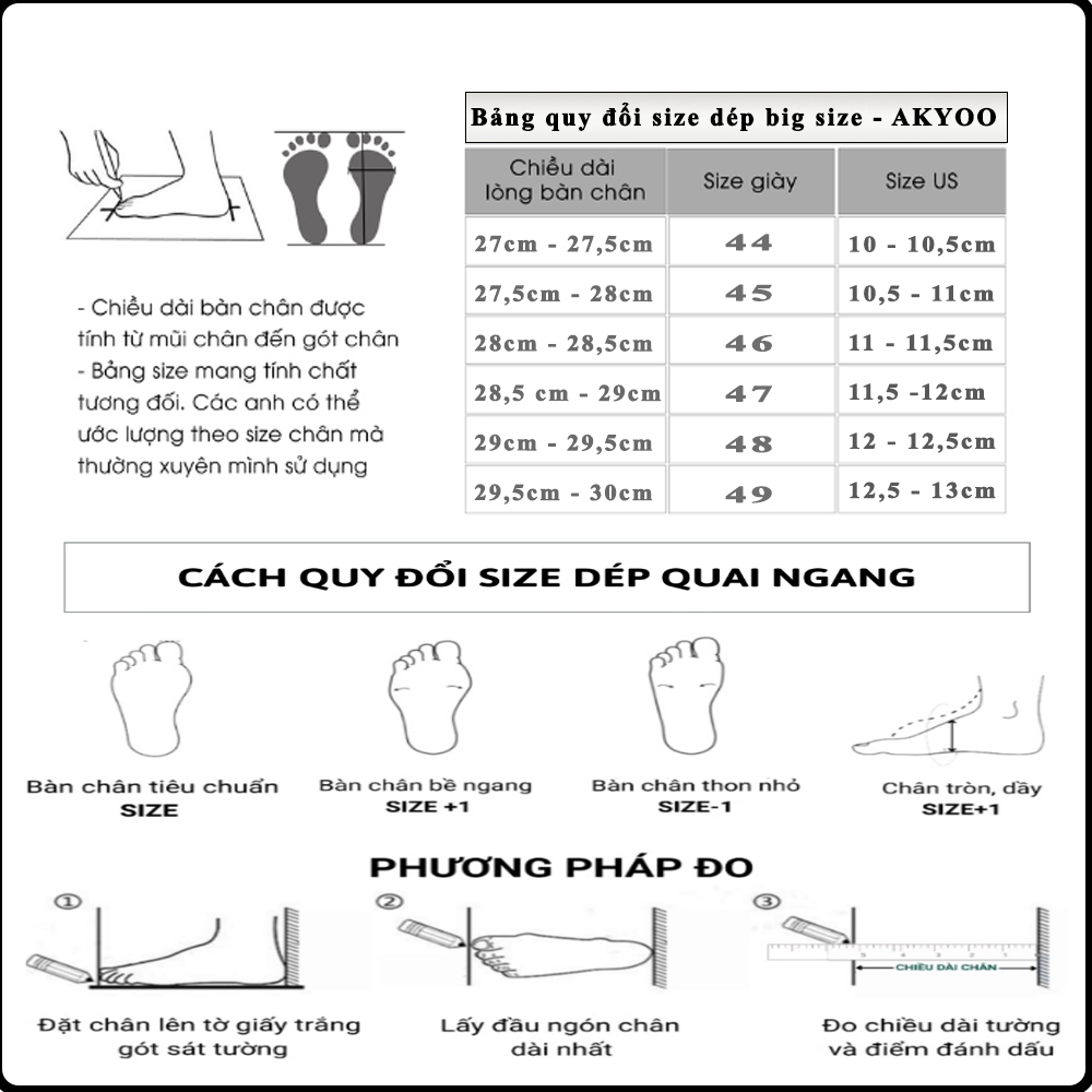 Mô tả Dép Nam Big Size 44-49 Ngoại Cỡ – Quai Da Êm Ái, Đế Cao Su Chống Trượt Cho Chân To - DL D26 - 1