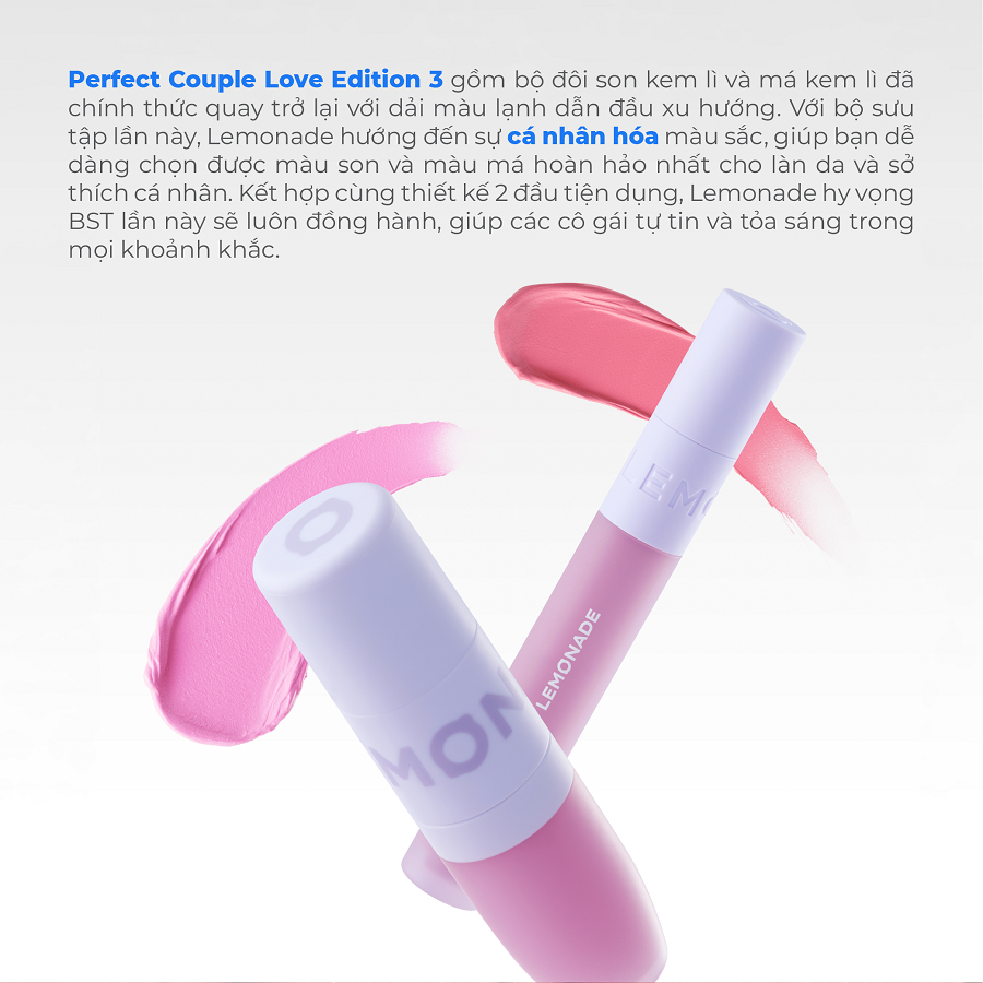 Mô tả Son kem mịn lì thuần chay Lemonade Perfect Couple Lip 3.5g - 2