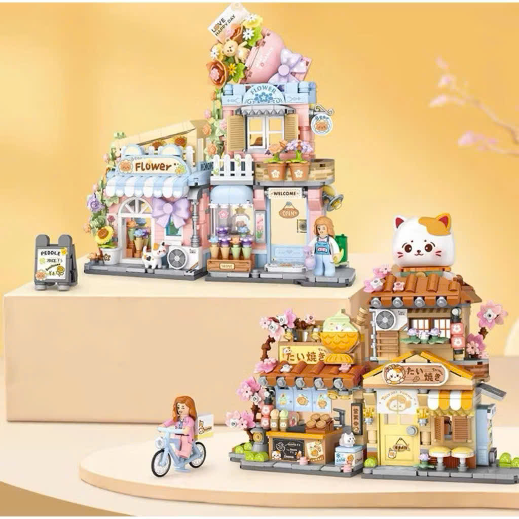 Mô tả Bộ lắp ráp mô hình nhà LOZ street mini - 1