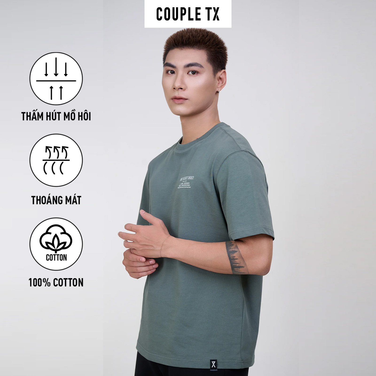 Mô tả Áo Thun Gia Đình Couple TX The Only Best Energy Form Oversize TS 402 - 2
