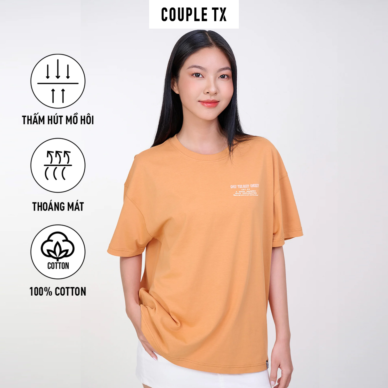 Mô tả Áo Thun Gia Đình Couple TX The Only Best Energy Form Oversize TS 402 - 3