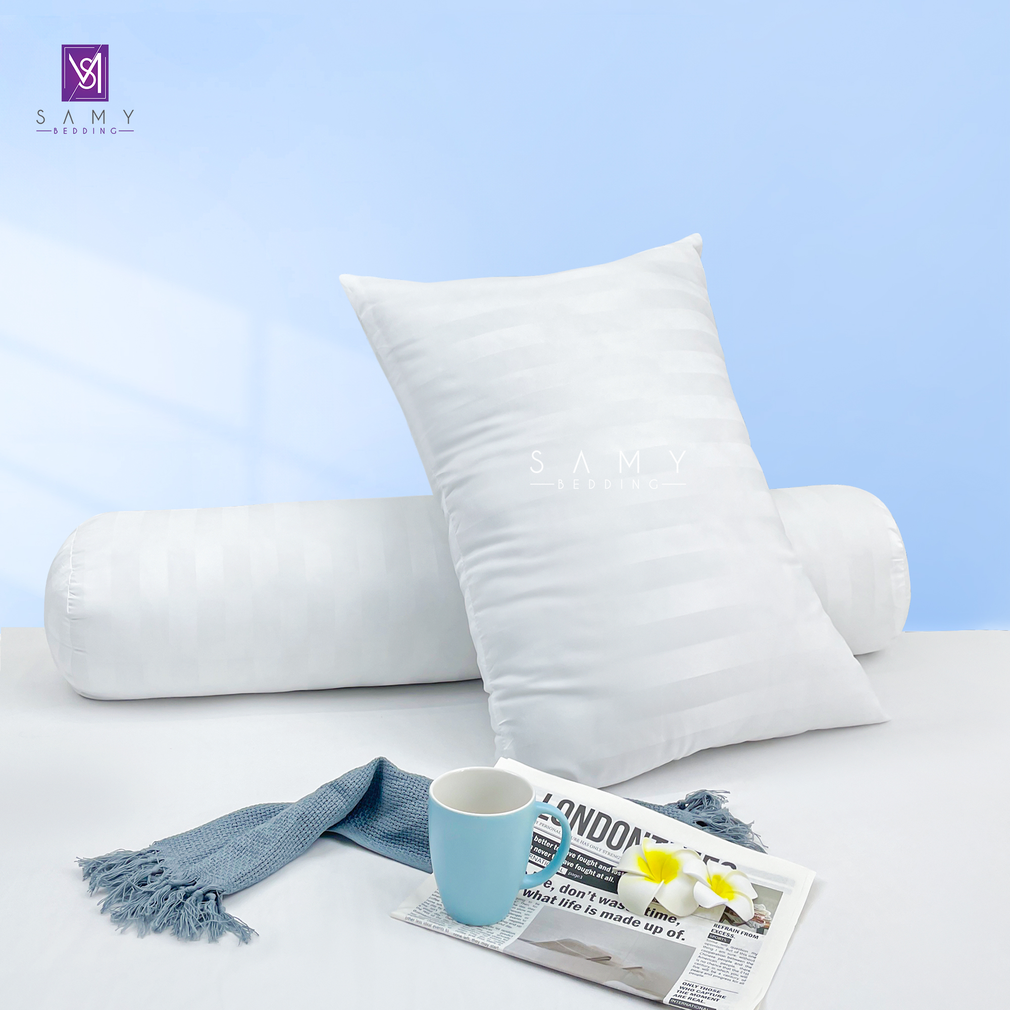 Mô tả Ruột Gối Nằm Classic Lông vũ Nhân tạo SAMY BEDDING êm ái nâng đỡ - 2