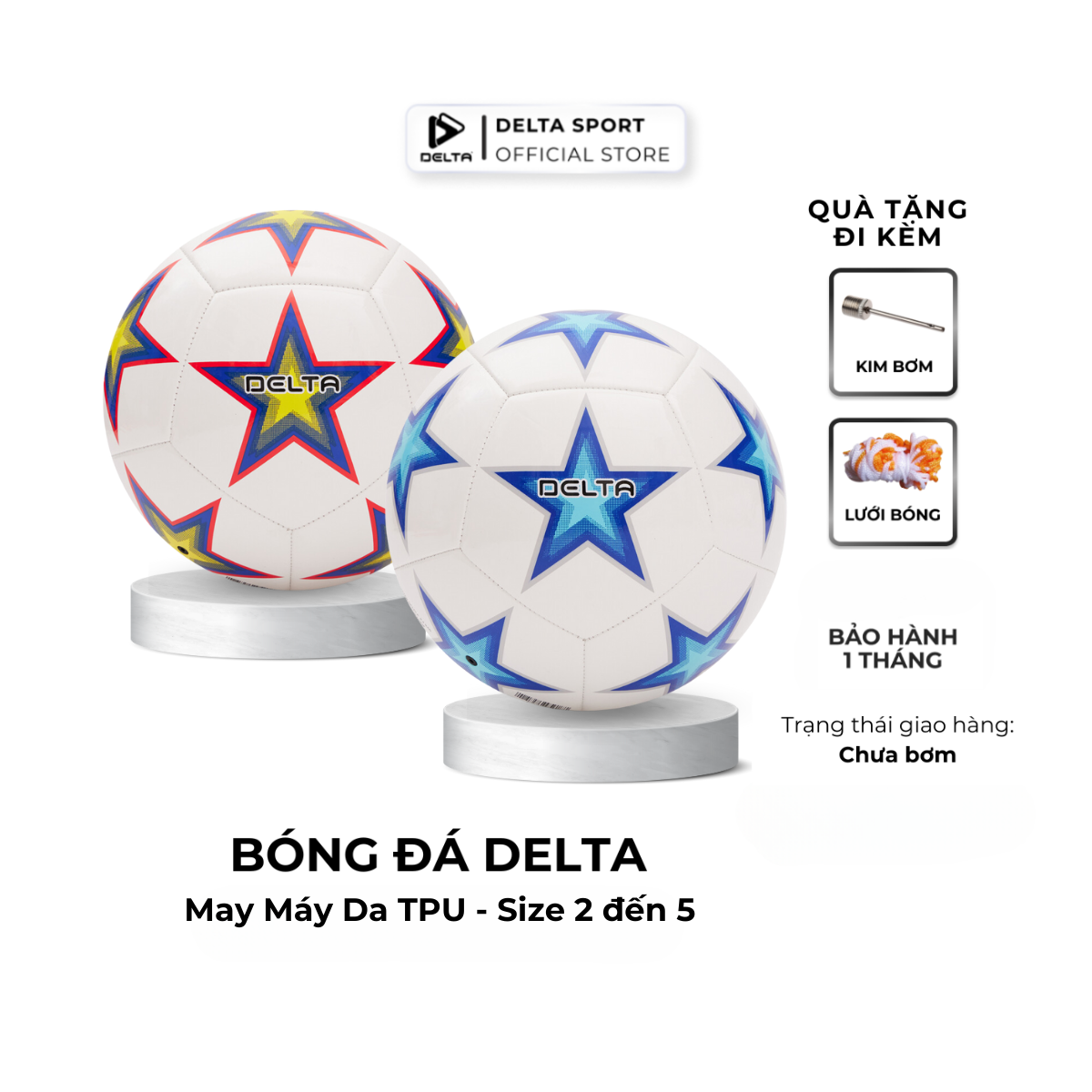 Mô tả Bóng Đá DELTA CAMPO Size 2-5 May Máy FIFA Basic Da TPU Cỏ Nhân Tạo Cho Nhiều Độ Tuổi DELTACA06 - 1