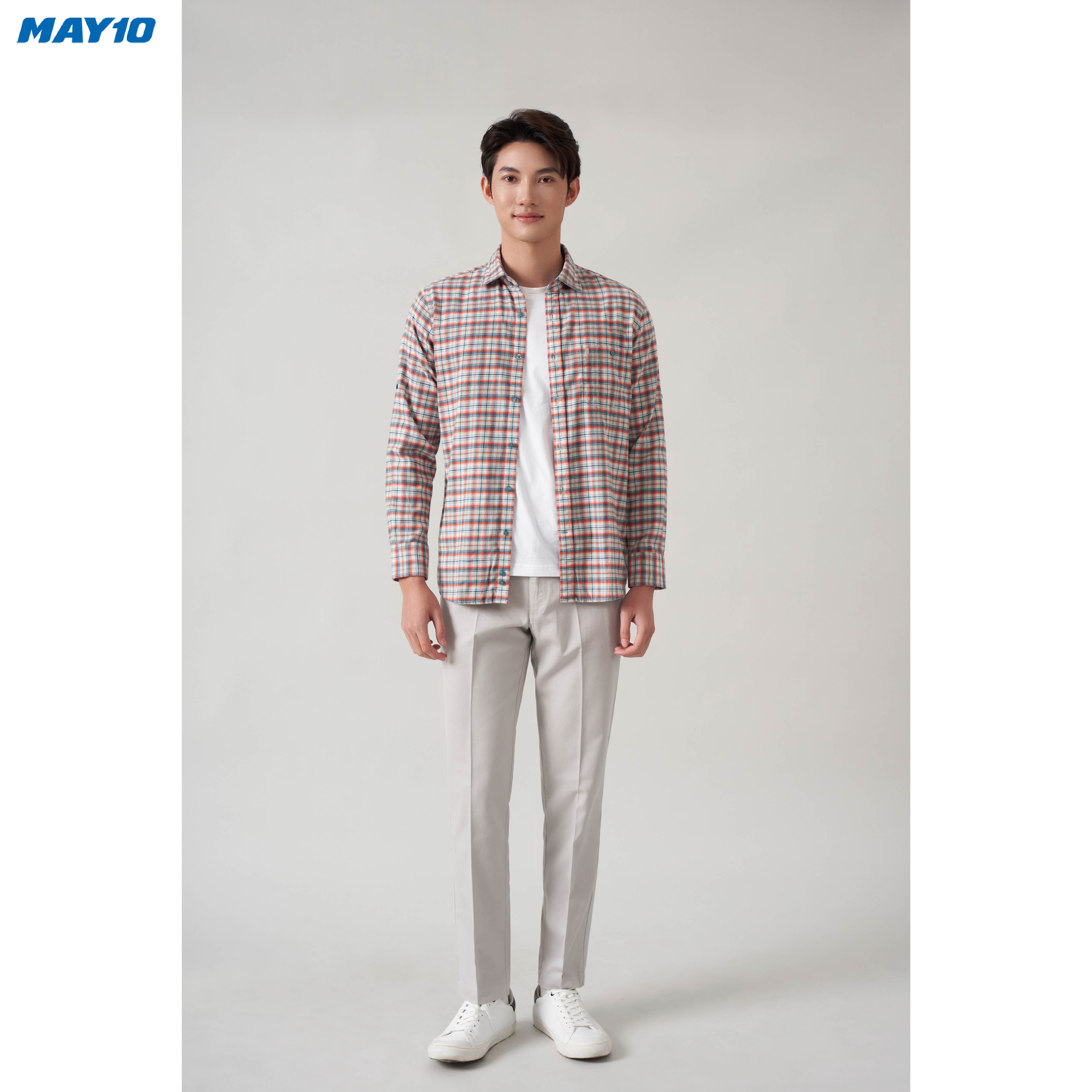 Mô tả Sơ mi nam dài tay May 10 form Regular mã 010123410LEN - 2