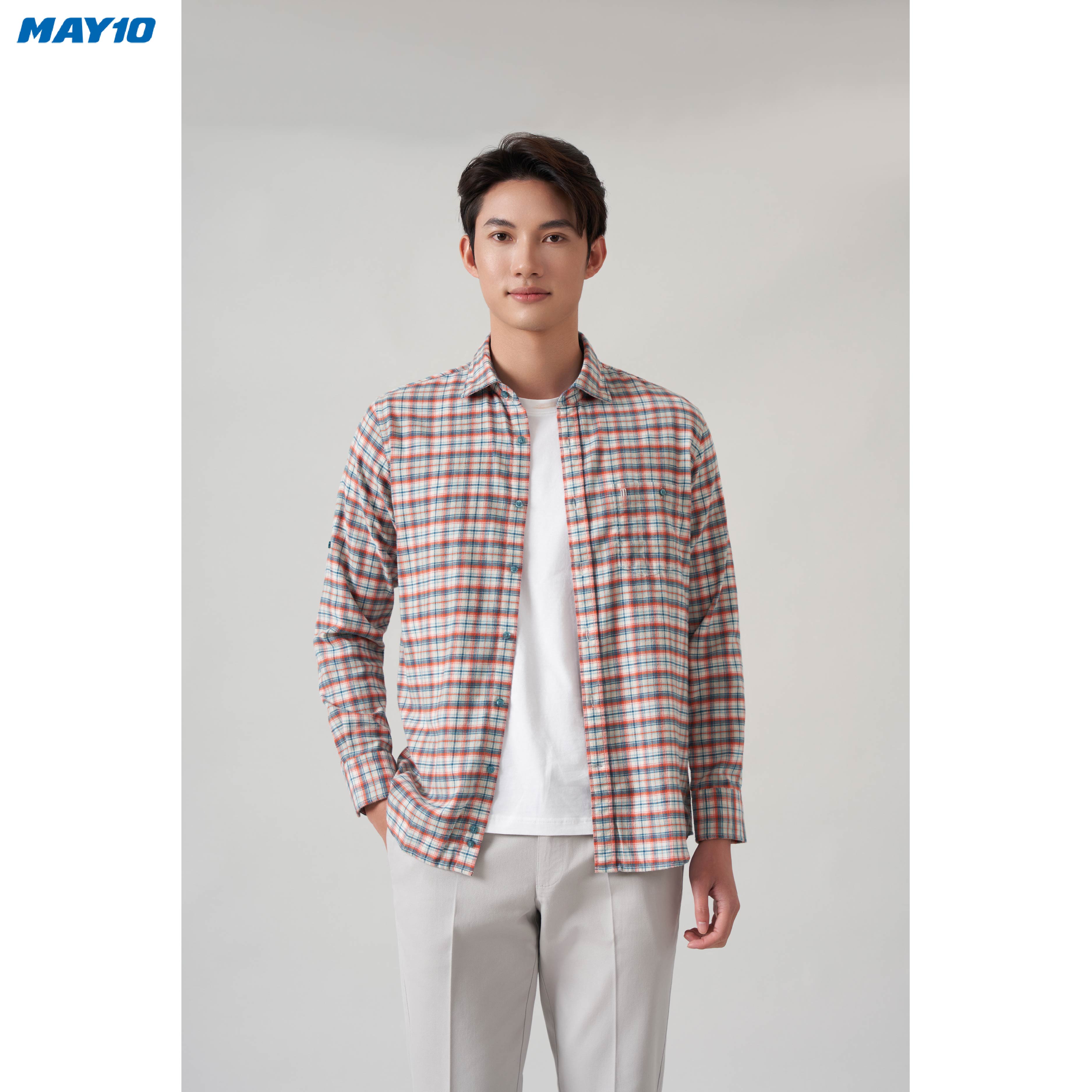 Mô tả Sơ mi nam dài tay May 10 form Regular mã 010123410LEN - 3