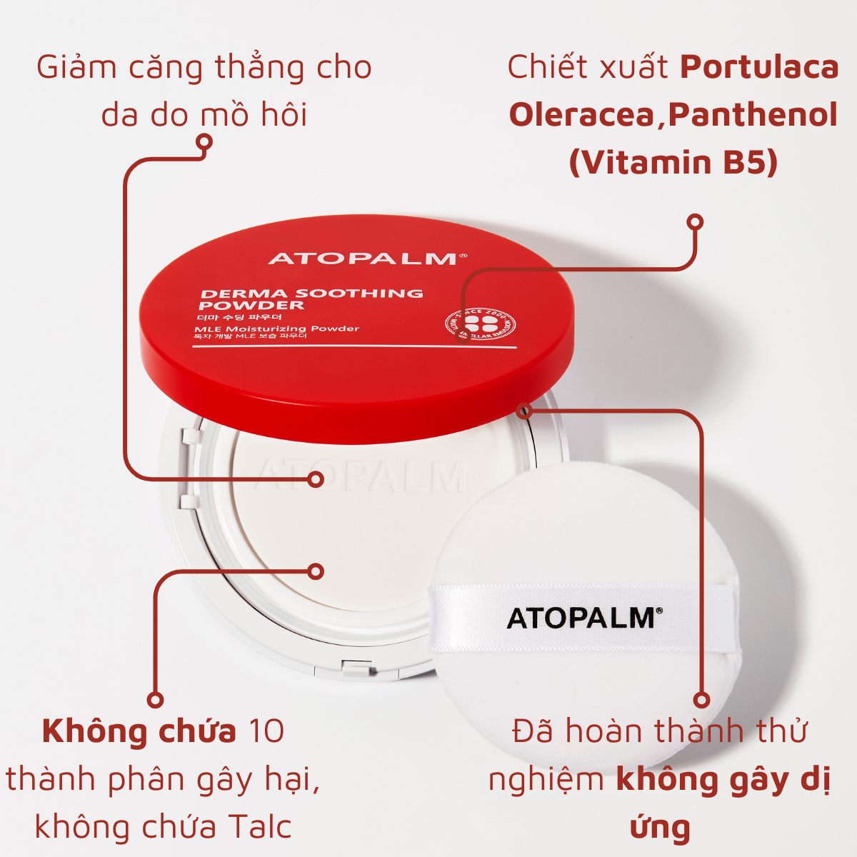Mô tả Phấn phủ ATOPALM làm dịu, dưỡng ẩm cho bé - ATOPALM DERMA SOOTHING POWDER 23G - 3