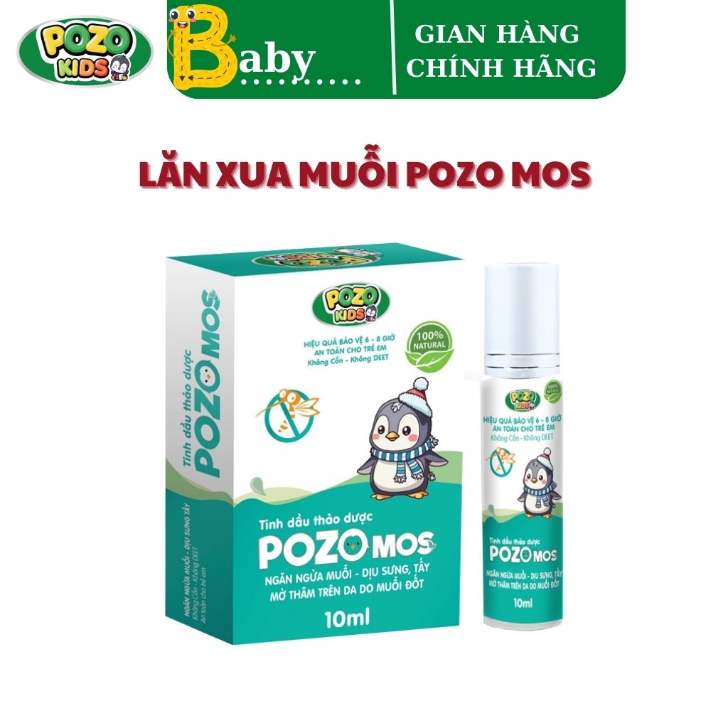 Mô tả Thanh Lăn Xua Muỗi PozoMos Cho Bé Yêu Hỗ Trợ Xua Muỗi, Dưỡng Ẩm Da - 1