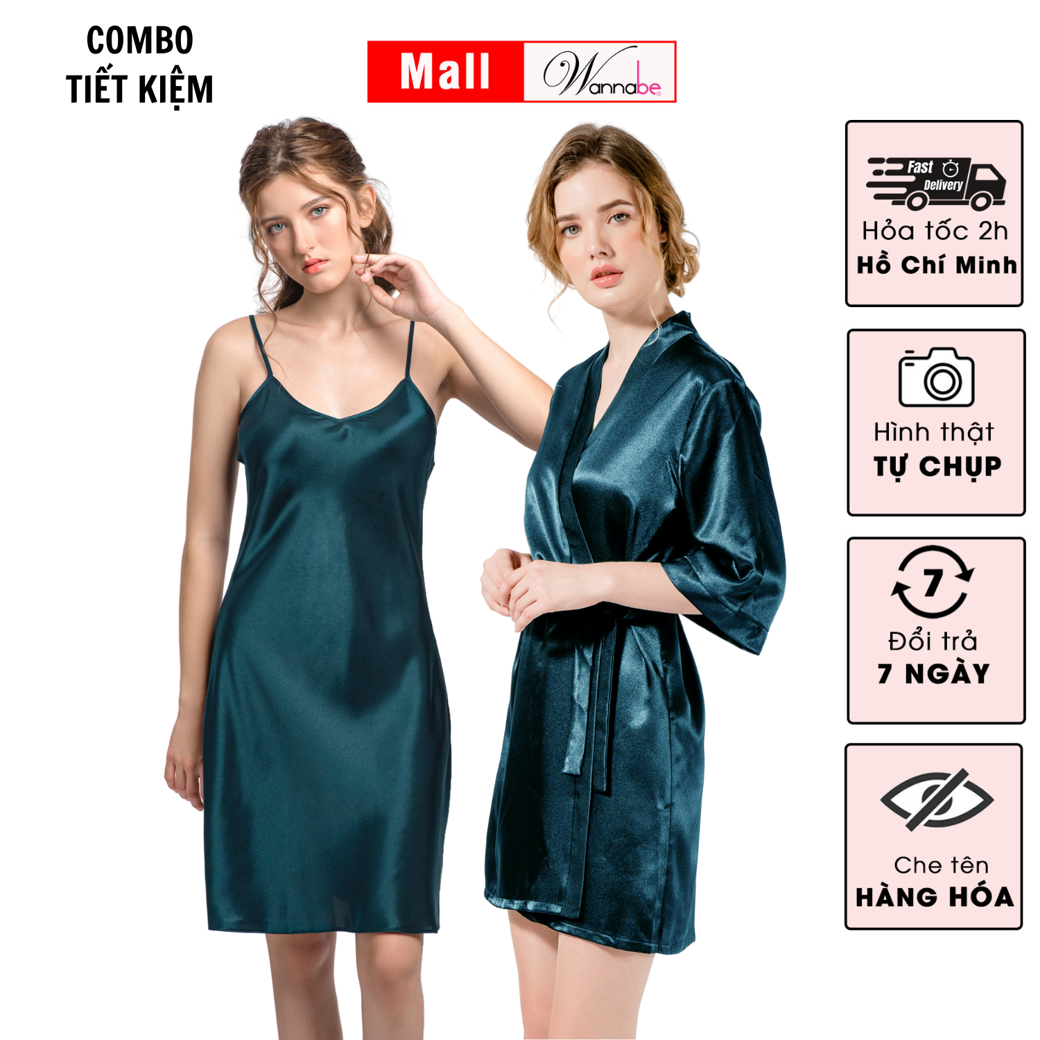 Chất liệu lụa cao cấp của đồ ngủ Wannabe
