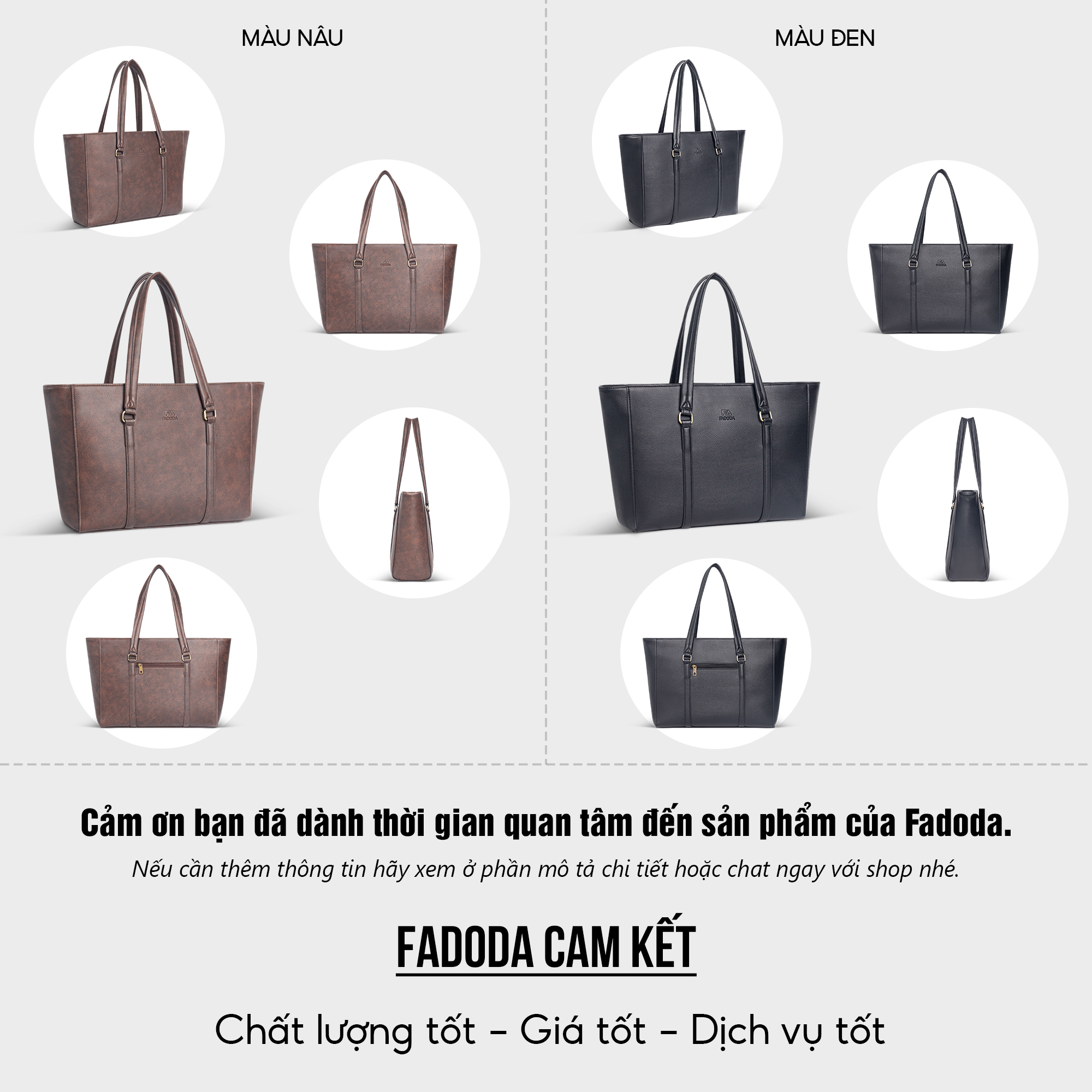 Mô tả Túi xách nữ công sở cao cấp Fadoda FTX17 - 8