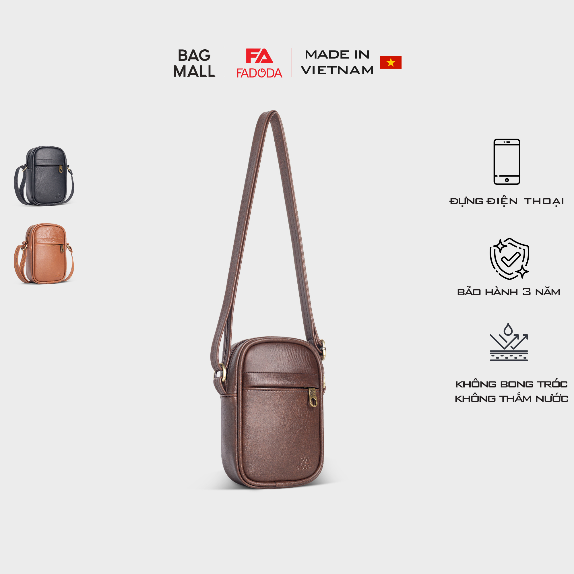 Mô tả Túi đeo chéo mini unisex đựng điện thoại thời trang FADODA FN12 - 1
